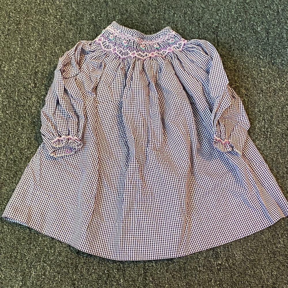 Charming Purple Checkered Kids Blouse